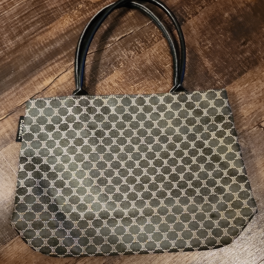 Chic Black Patterned Tote Bag